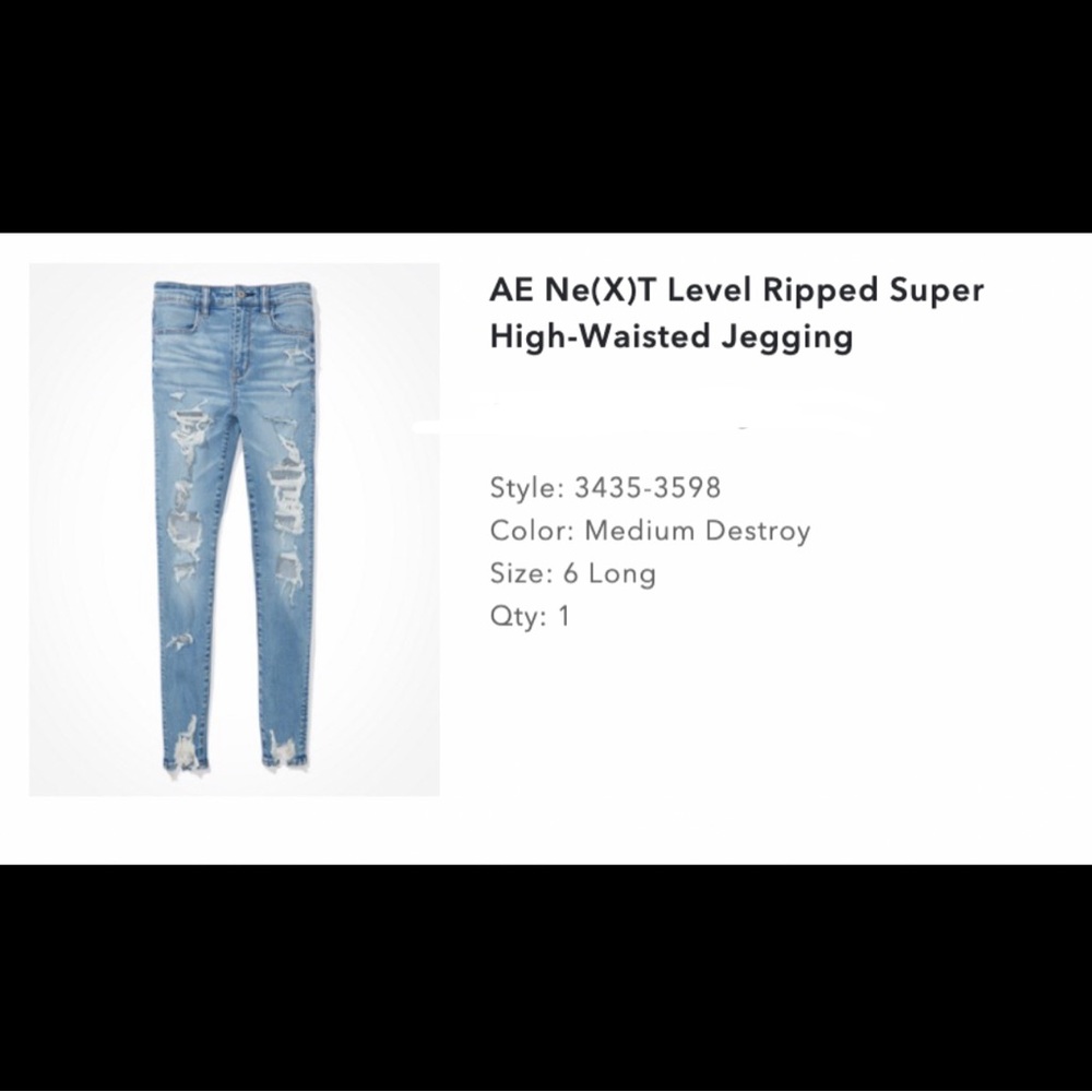 AE Ne(X)T level ripped super high waisted jegging